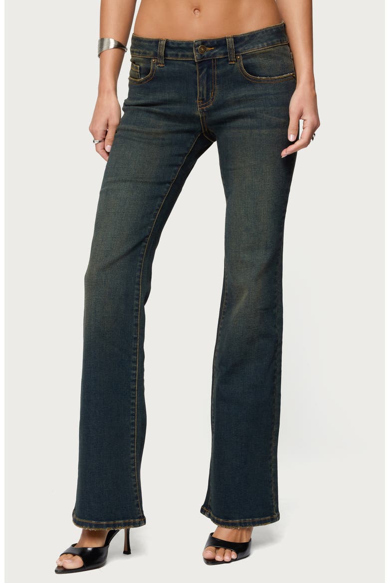 Tez Low Rise Bootcut Jeans, Main, color, BLUE