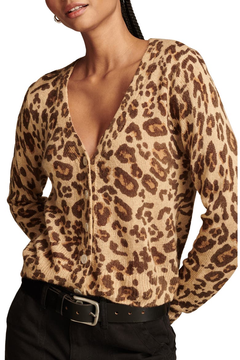 Leopard Print Cardigan, Main, color, LEOPARD PRINT