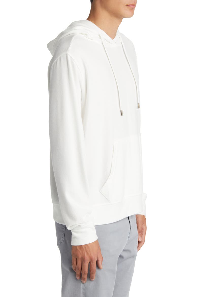 Performance Flannel Pullover Hoodie, Alternate, color, WHITE