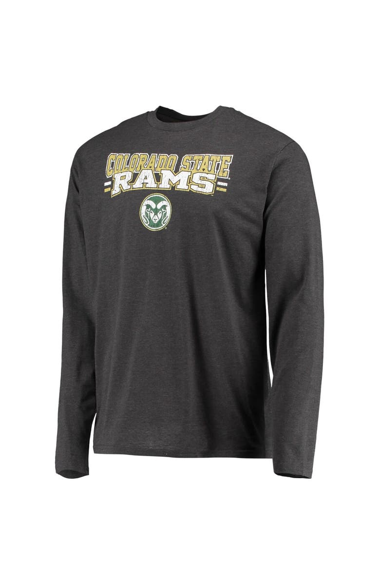 CONCEPTS SPORT Men's Concepts Sport Green/Heathered Charcoal Colorado State Rams Meter Long Sleeve T-Shirt & Pants Sleep Set, Alternate, color, Heather Charcoal