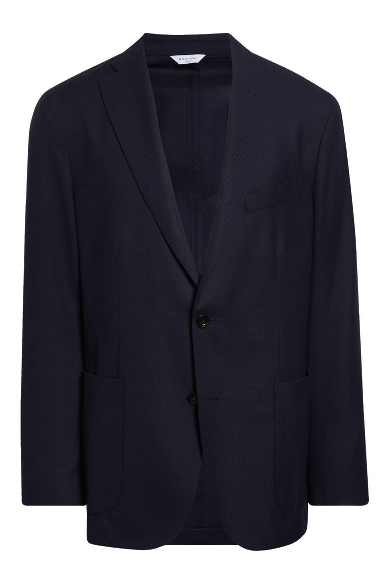 K-Jacket Virgin Wool Hopsack Sport Coat, Alternate, color, NAVY