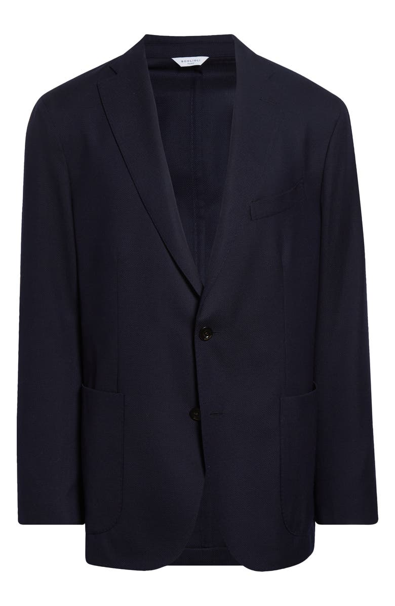 Boglioli K-Jacket Virgin Wool Hopsack Sport Coat, Main, color, Navy