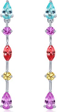 Lafonn Fancy Created Sapphire Drop Earrings