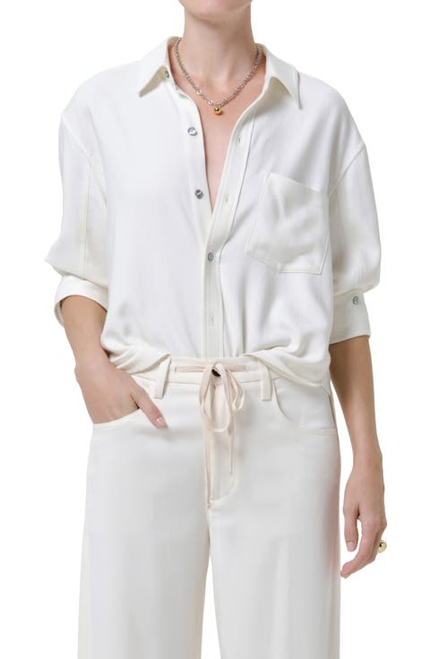 Kayla Shrunken Button-Up Shirt