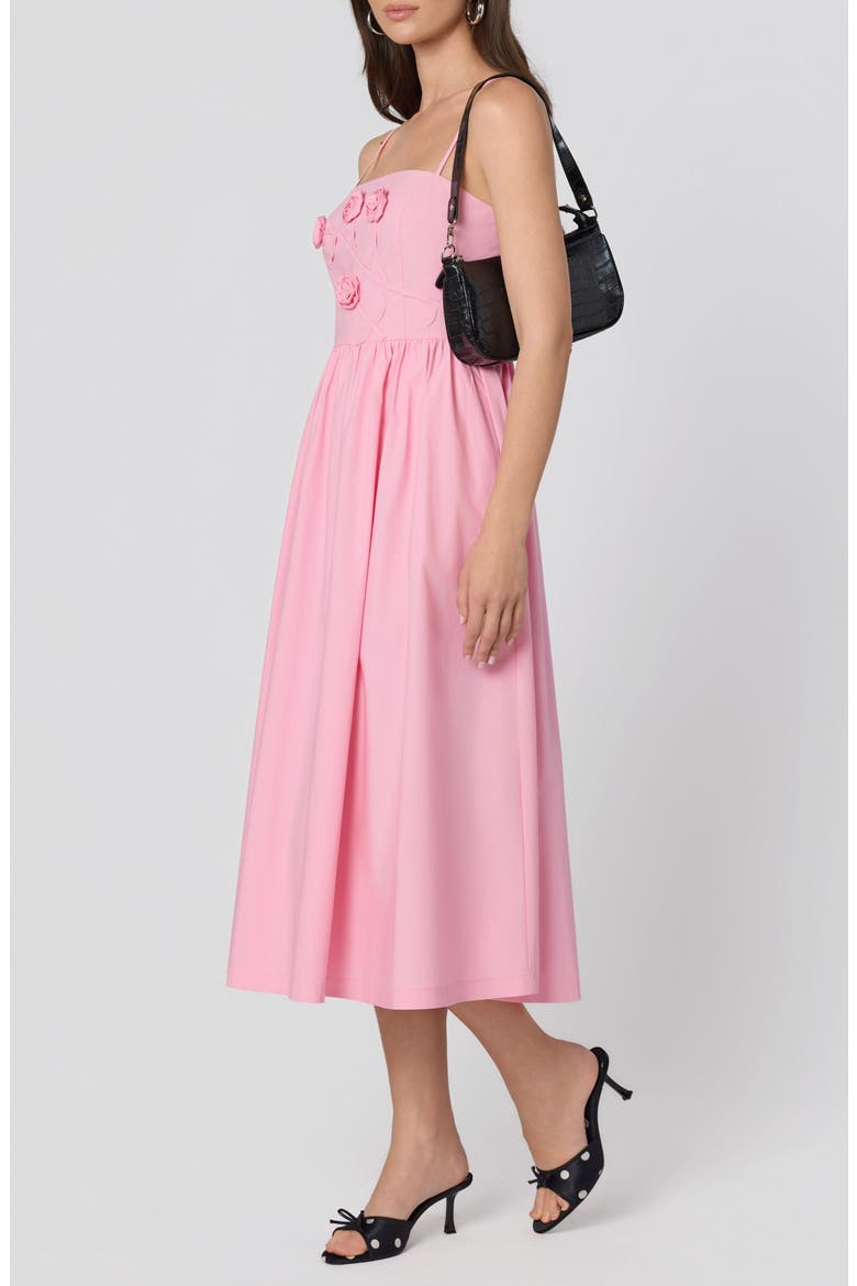 Silvie Floral Appliqué Party Dress, Alternate, color, LIGHT PINK