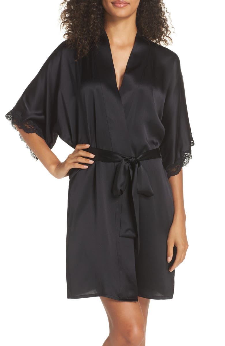 Christine Lingerie Christine Boudoir Silk Robe, Main, color, 