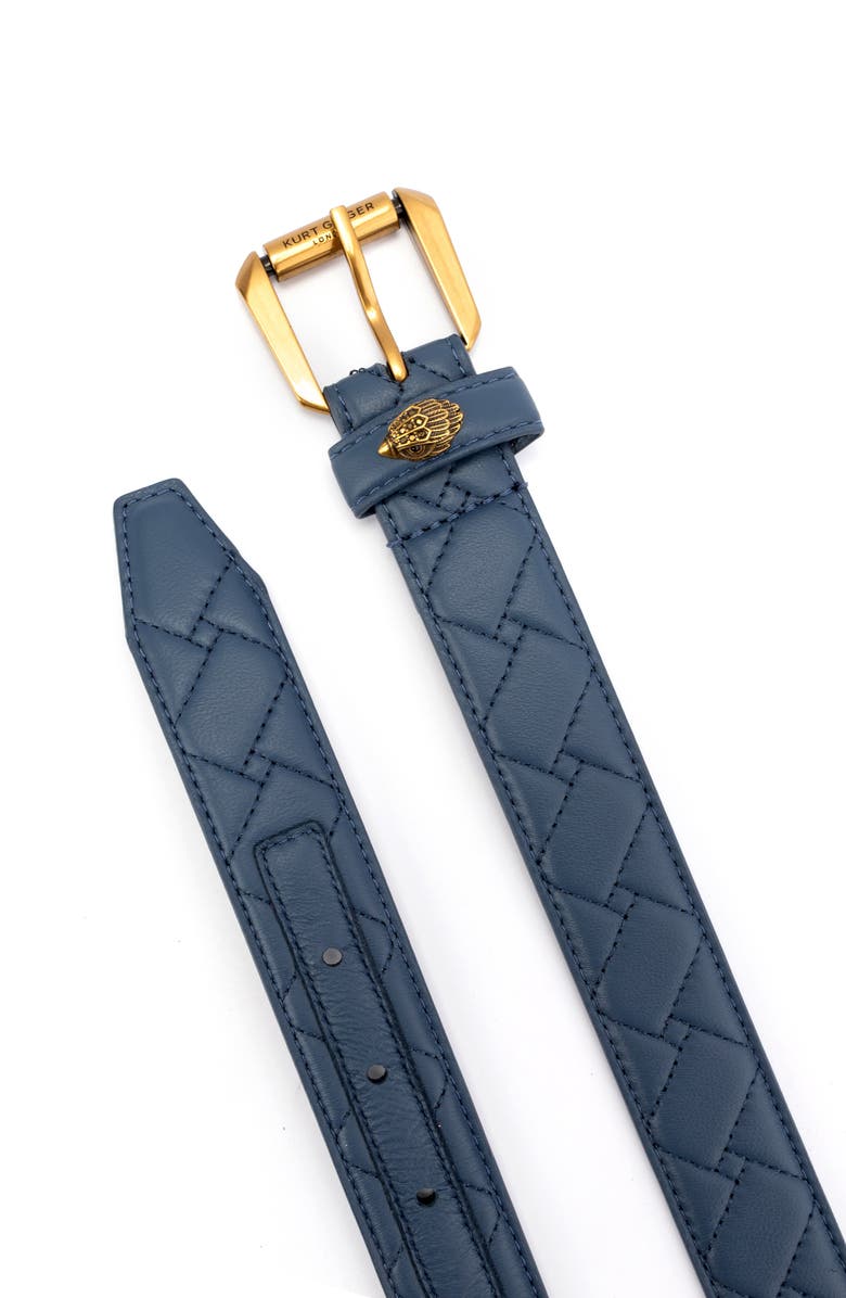 Kurt Geiger London Microquilt Leather Hip Belt, Alternate, color, Vintage Indigo