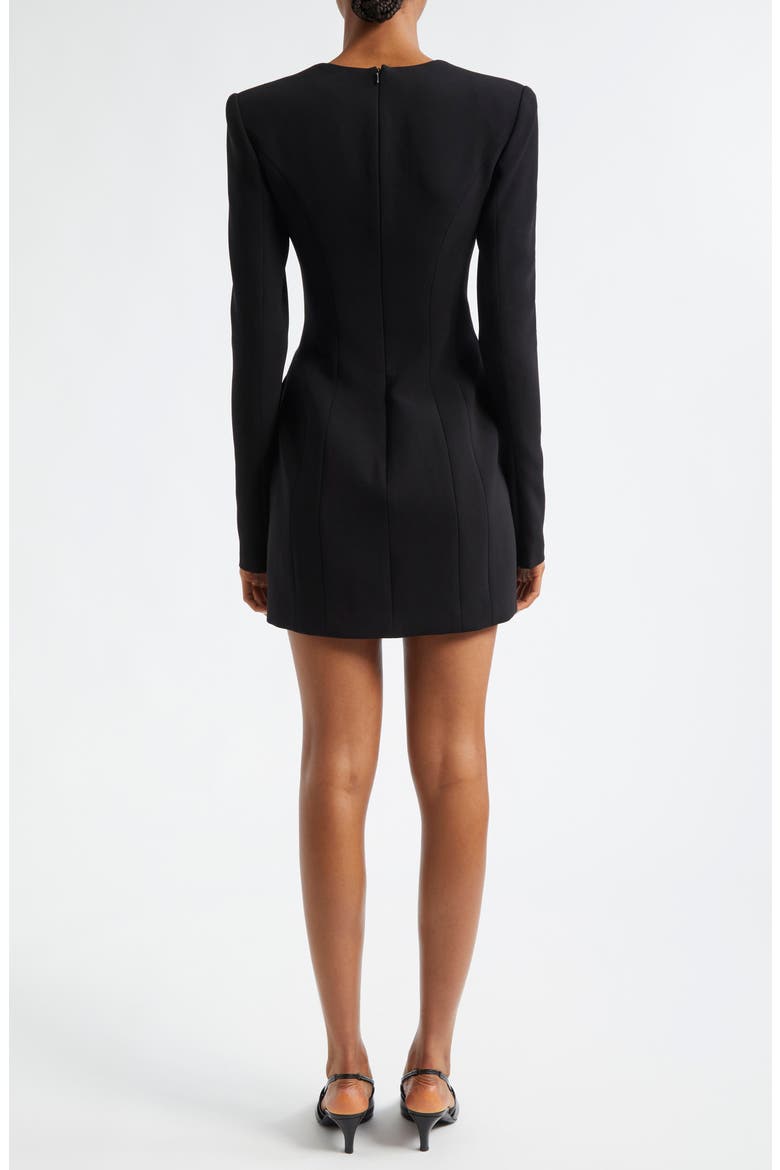 Ella Long Sleeve Minidress, Alternate, color, BLACK