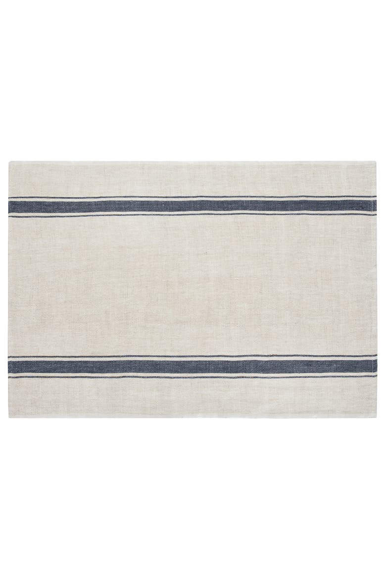 Marseille Tea Towels - Set of 2, Alternate, color, Blue, Natural 20" x 30"
