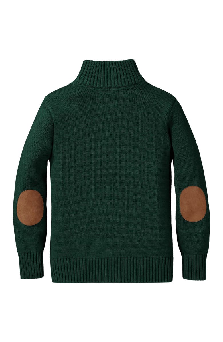 Hope & Henry Boys' Organic Half Zip Pullover Sweater with Elbow Patches, Kids, Alternate, color, 