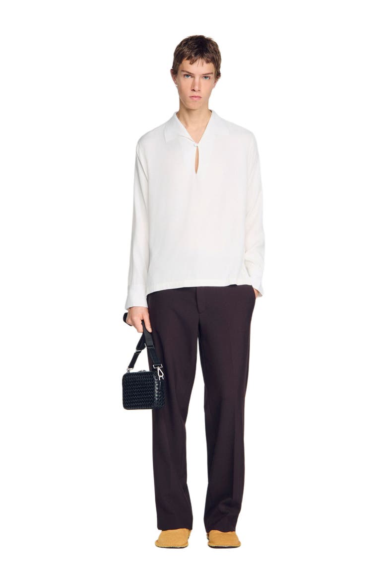 Tunic-effect shirt, Alternate, color, White