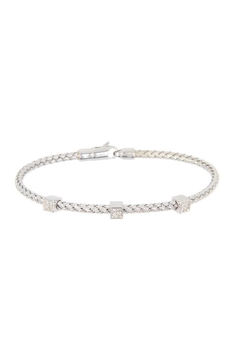 18K Gold Vermeil Diamond Station Bracelet - 0.15 ctw