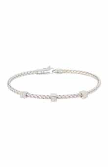 MESHMERISE 18K Gold Vermeil Diamond Station Bracelet - 0.15 ctw
