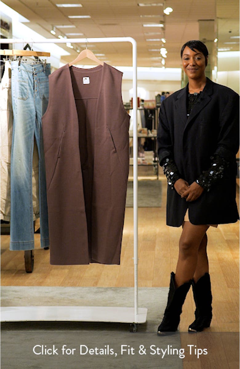 Oversized Sleeveless Tech Fleece Duster, sales video thumbnail