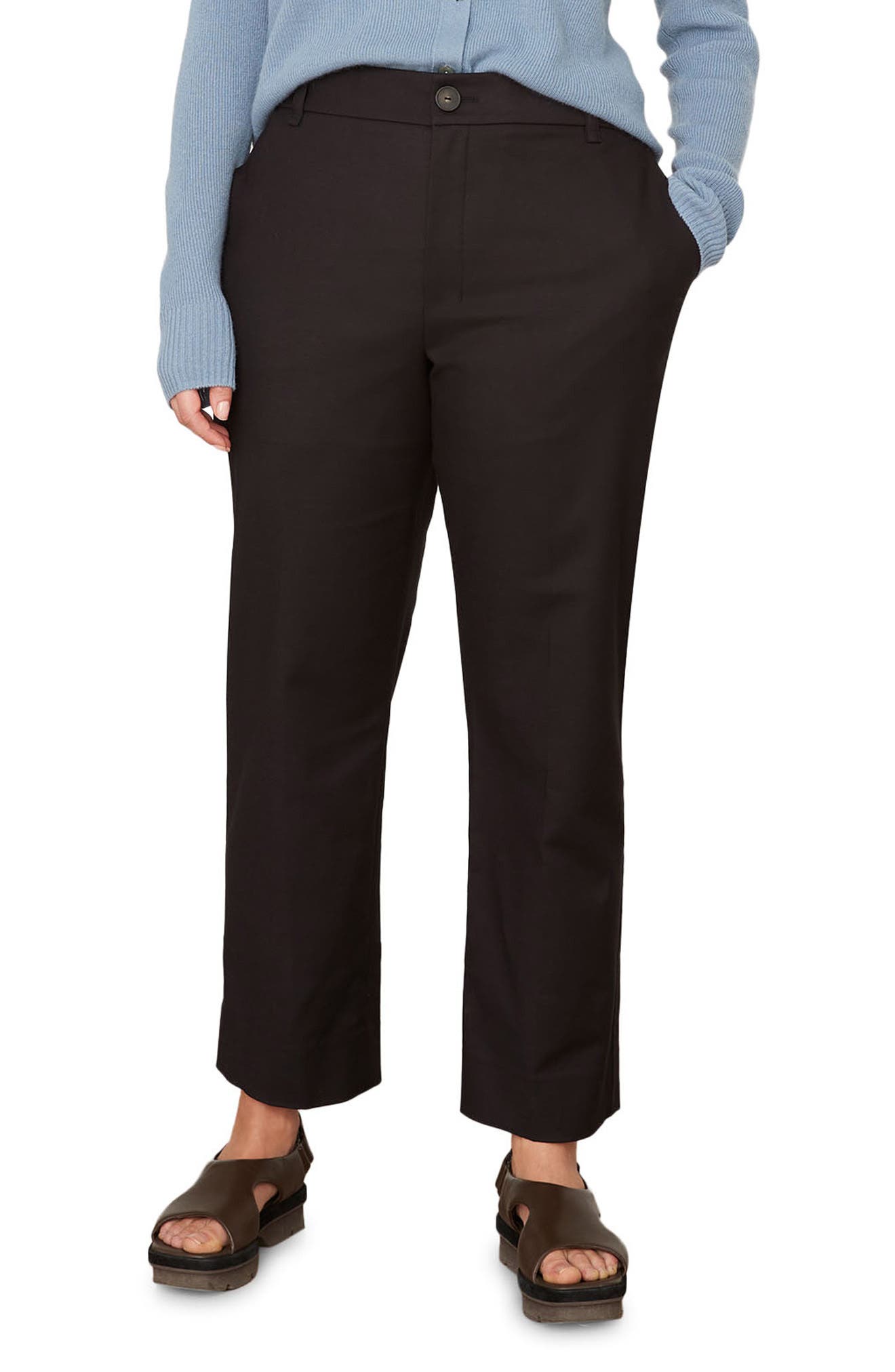 Vince Stretch Cotton Blend Cigarette Pants