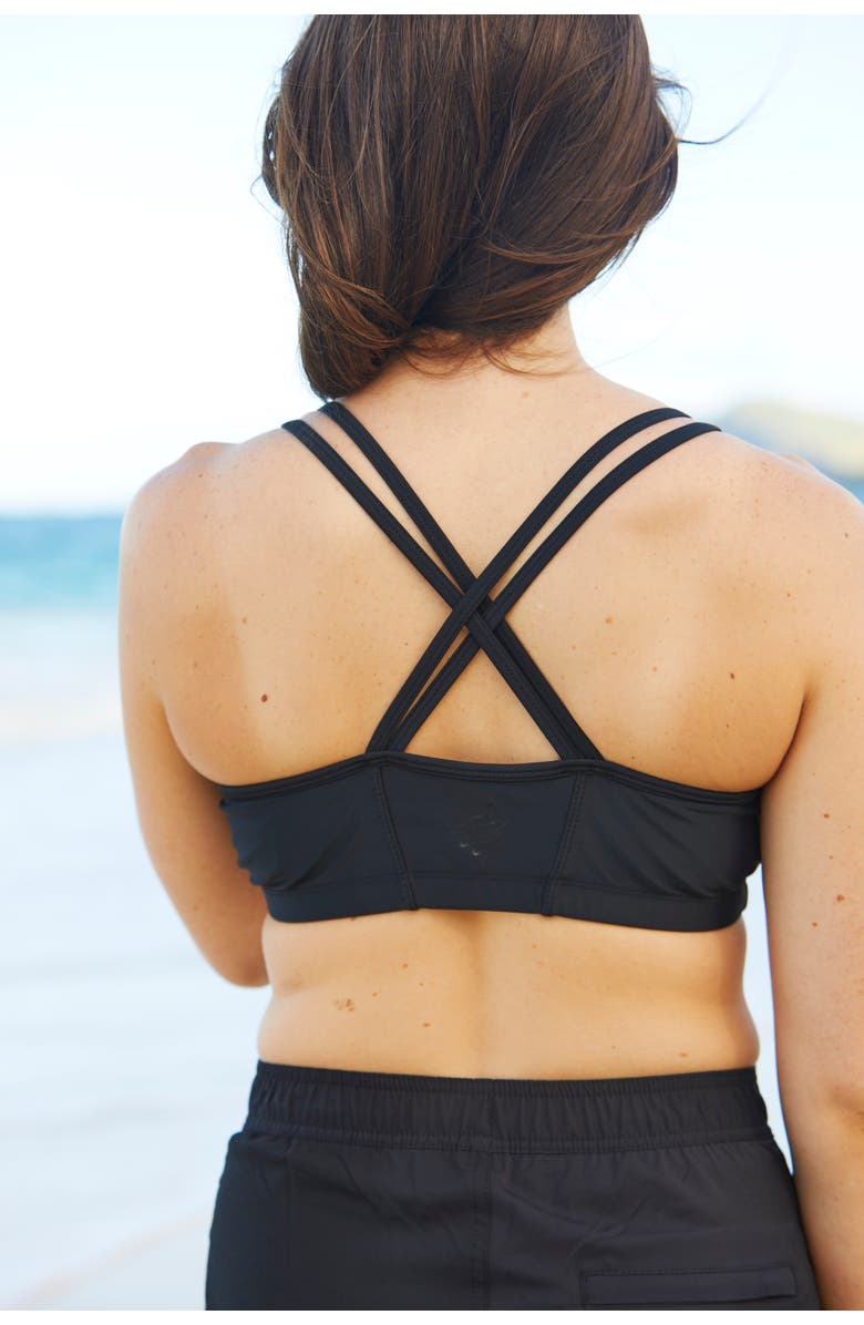 UV Skinz Crisscross Swim Bra, Alternate, color, Black
