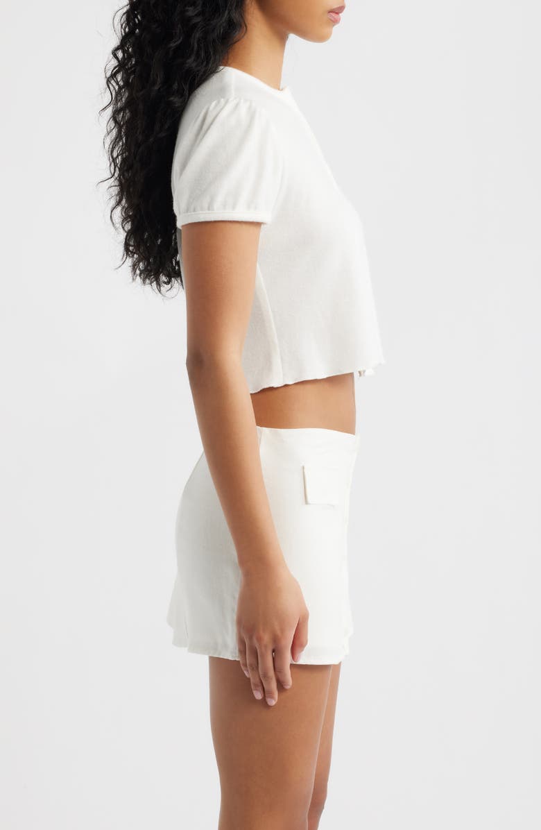 Bella Venice The Boni Short Sleeve Button-Up Top, Alternate, color, White