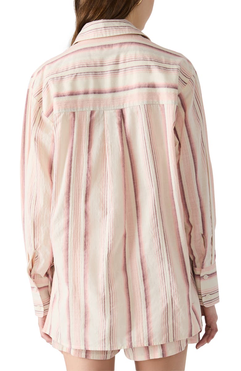 Steve Madden Murphy Stripe Button-Up Shirt, Alternate, color, 
