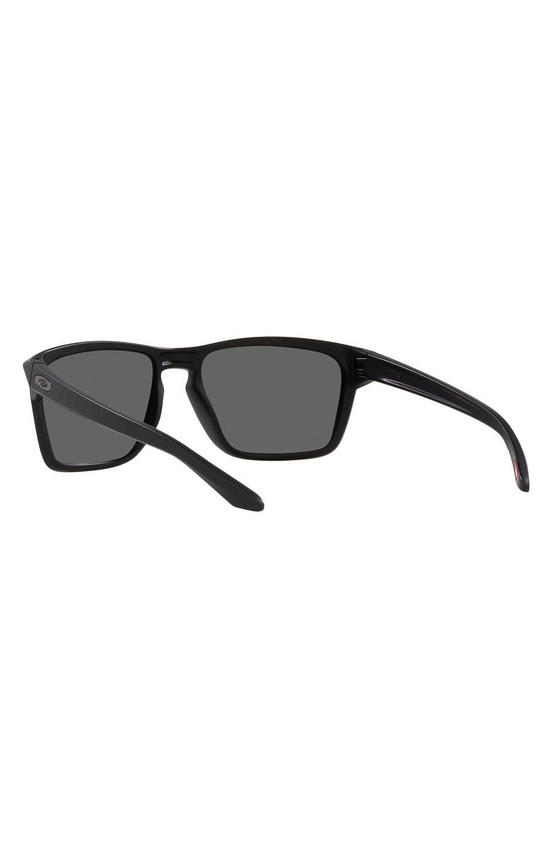 Oakley Sylas 57mm Prizm<sup>™</sup> Rectangular Sunglasses, Alternate, color, Shiny Black