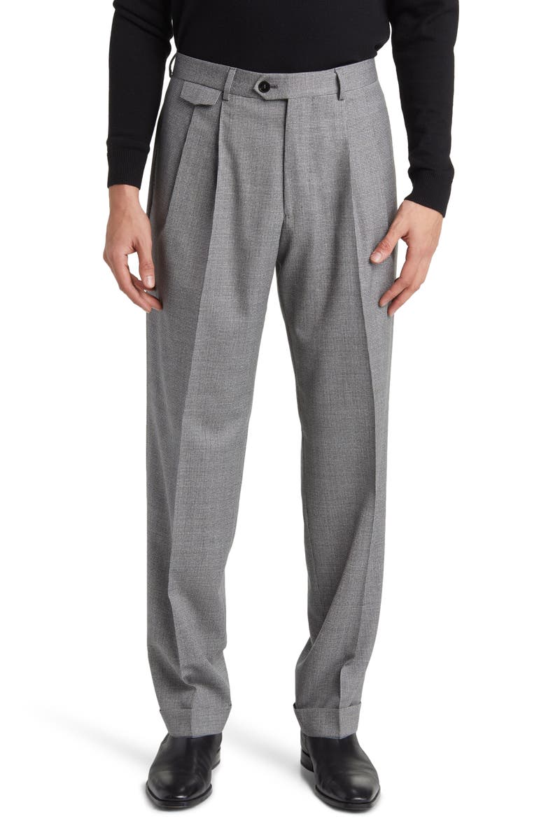 BOSS Camel Peet Pleated Wool Dress Pants, Main, color,