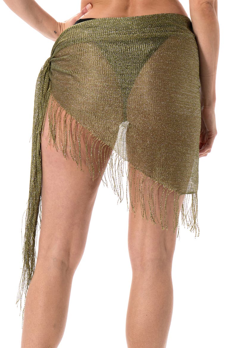 Netted Sarong, Alternate, color, OLIVE
