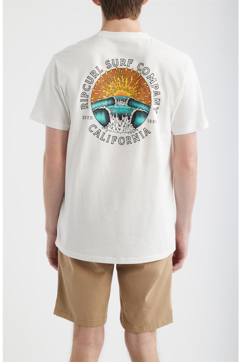 Sunrise Logo Cotton T-Shirt, Alternate, color, CALIFORNIA BONE