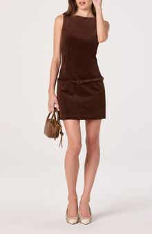 Sleeveless Corduroy Minidress