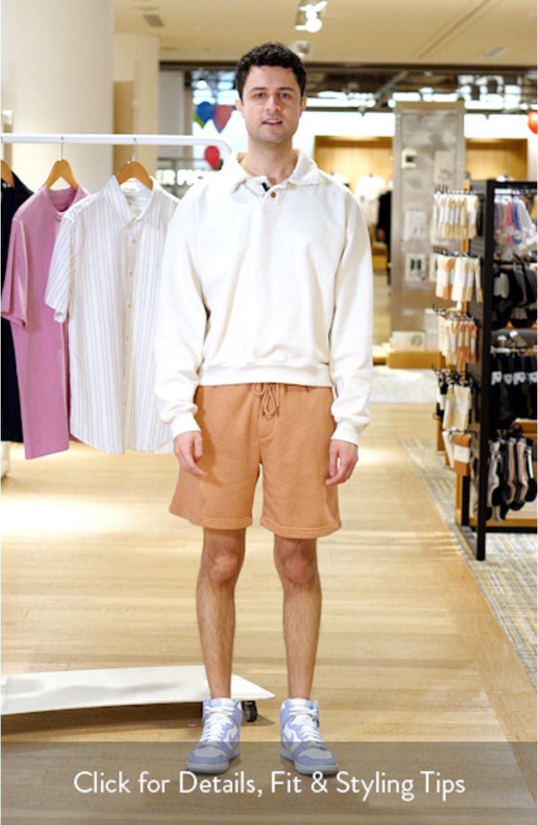 Garrett Mineral Wash Fleece Drawstring Shorts, sales video thumbnail