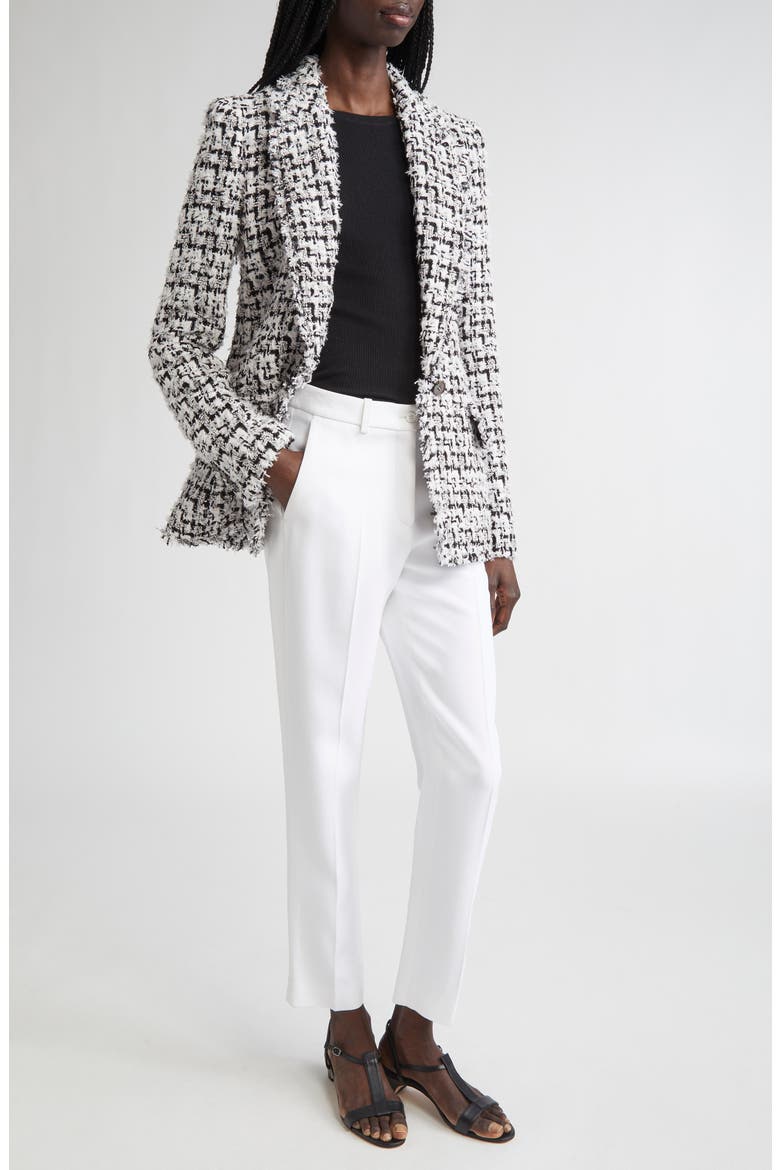 Tweed Blazer, Alternate, color, BLACK/ WHITE