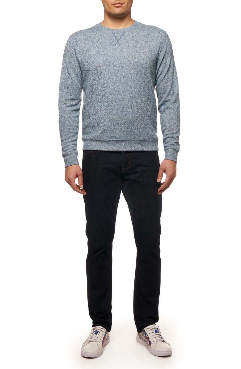 Robert Graham Bassi Marled Double Knit Sweatshirt, Alternate, color, Dark Teal