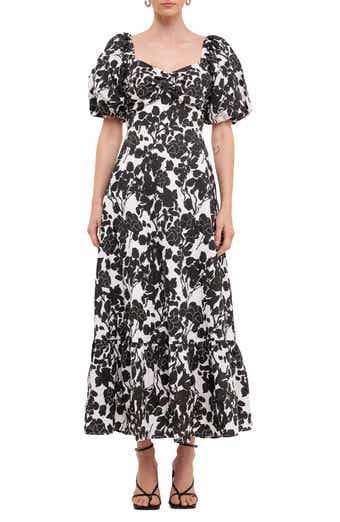 Free the Roses Floral Print Cotton Maxi Dress
