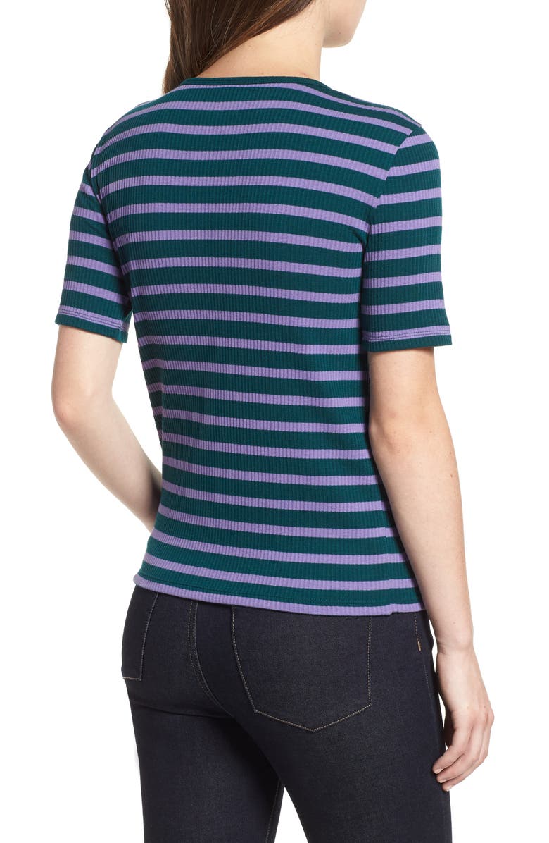 BP. Stripe Ribbed Tee, Alternate, color, 