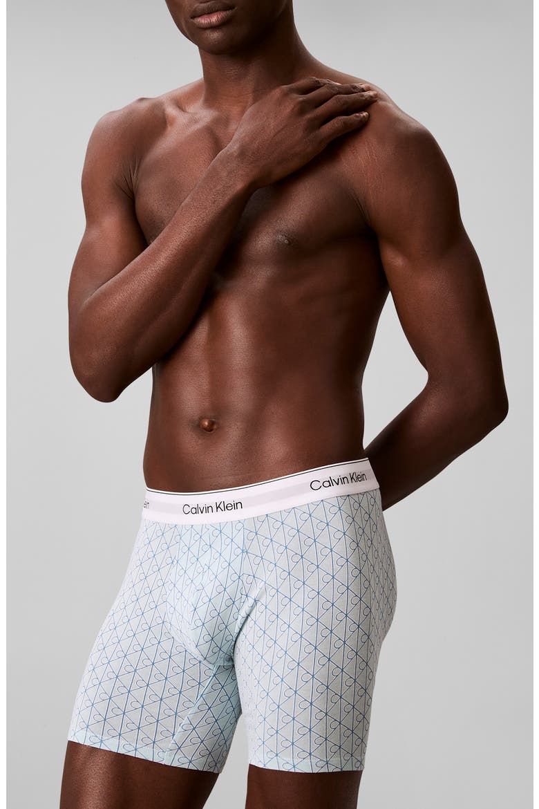Icon 3-Pack Stretch Cotton Boxer Briefs, Alternate, color, GREY/ NIAGRA MIST/ CENDRE BLUE