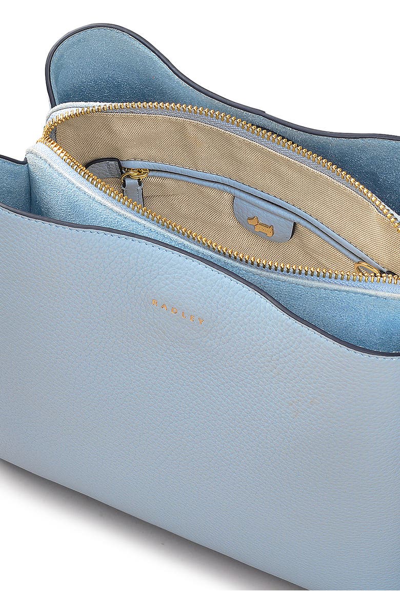 Radley Medium Duke's Place Leather Crossbody Satchel, Alternate, color, Smoke Blue