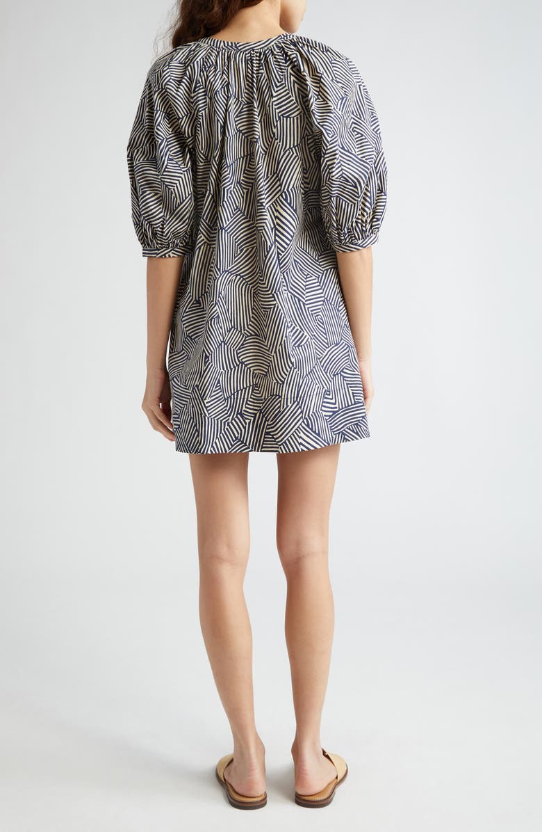 STAUD Vincent Abstract Stripe Cotton Minidress, Alternate, color,