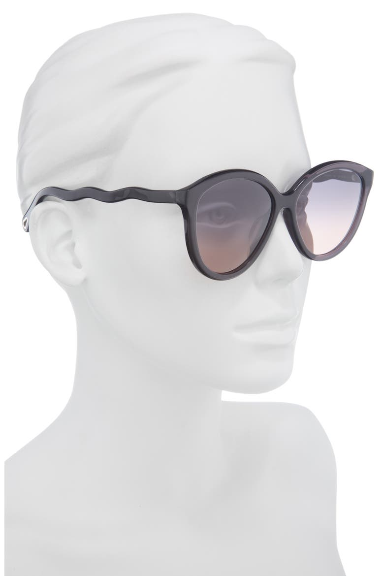 Round Sunglasses, Alternate, color, GREY GREY BLUE