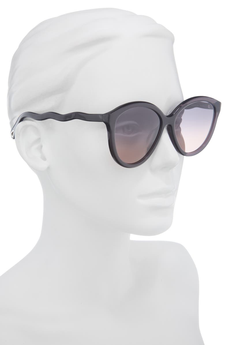 Chloé Round Sunglasses, Alternate, color, Grey Grey Blue