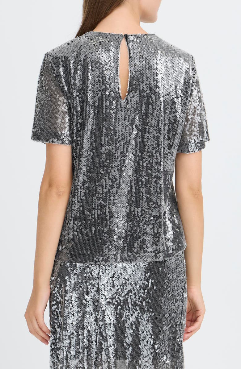 ICHI Ihprinca Sequin Shirt, Alternate, color, Silver