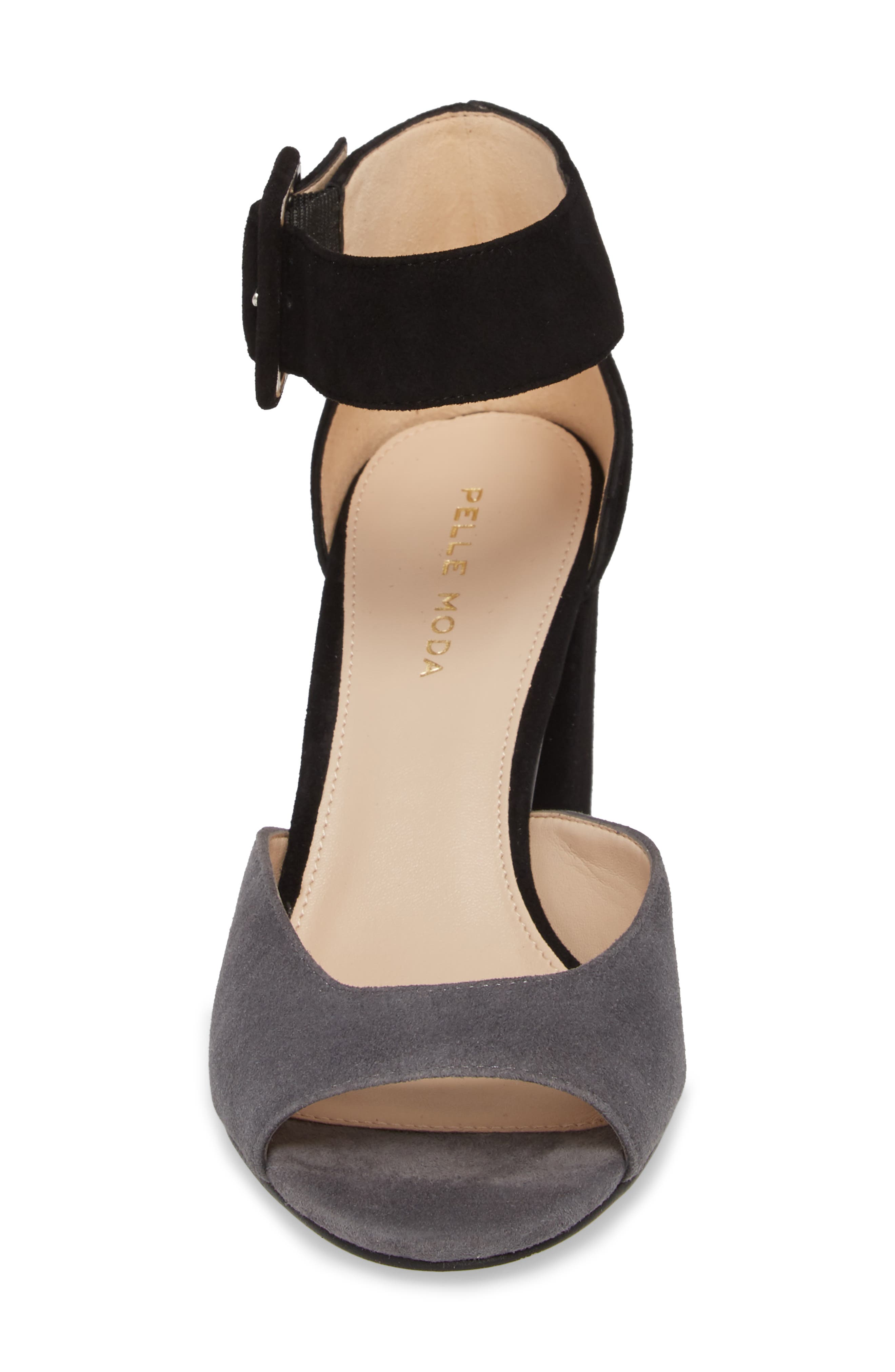 Bijou Sandal, Alternate, color, STEEL/ BLACK SUEDE