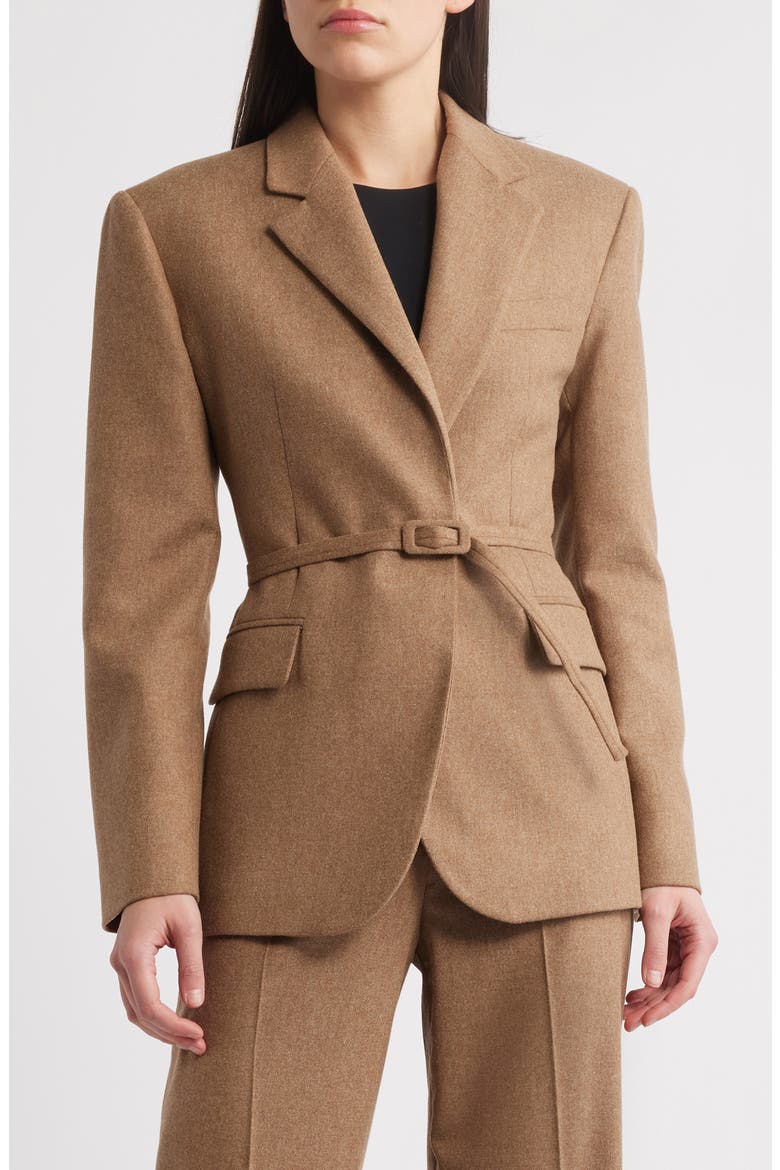 Helsinki Belted Blazer, Main, color, MEDIUM BROWN