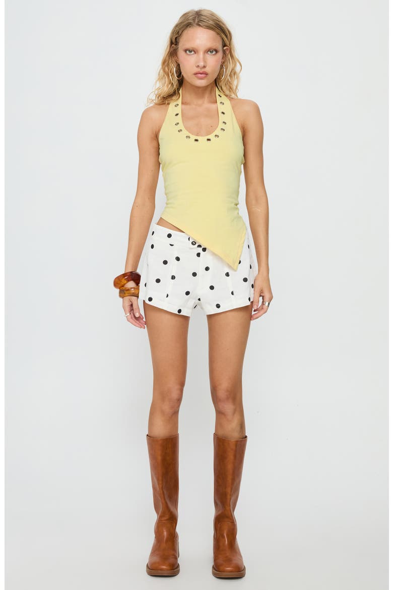 Appreciation Polka Dot Organic Cotton Blend Shorts, Alternate, color, WHITE POLKA
