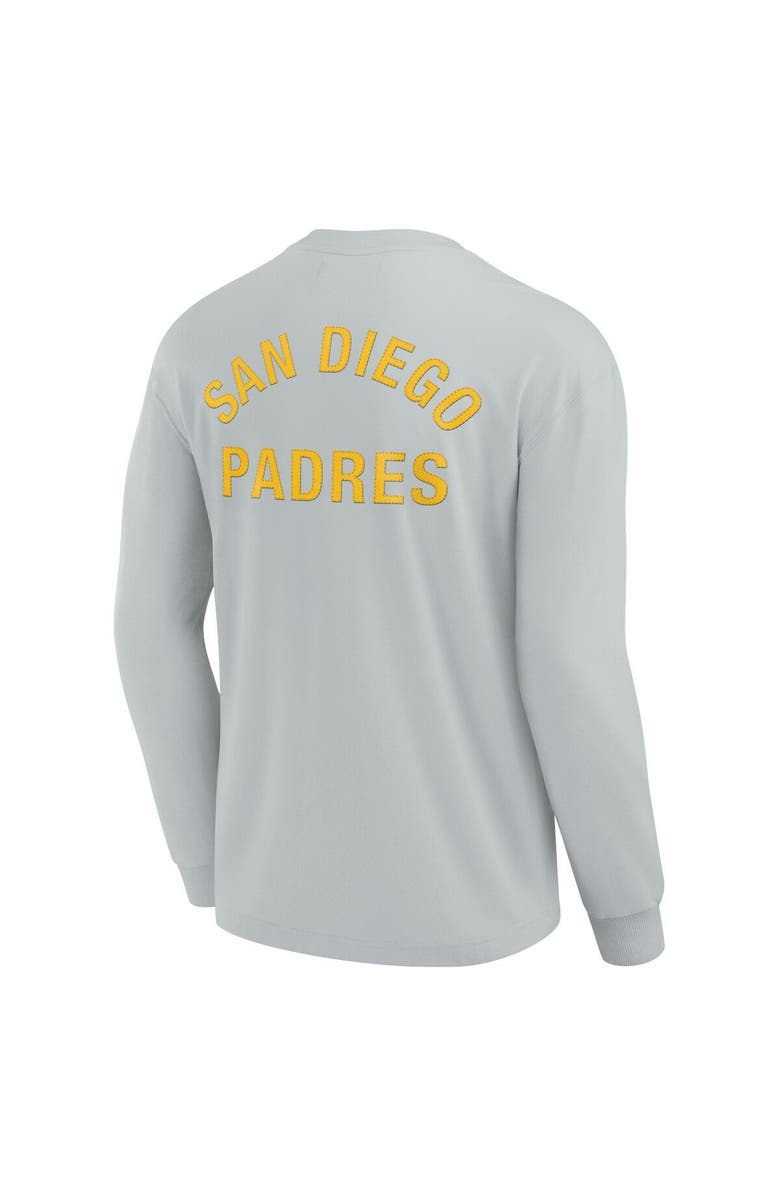 Fanatics Signature Unisex Fanatics Signature Gray San Diego Padres Elements Super Soft Long Sleeve T-Shirt, Alternate, color, Gray