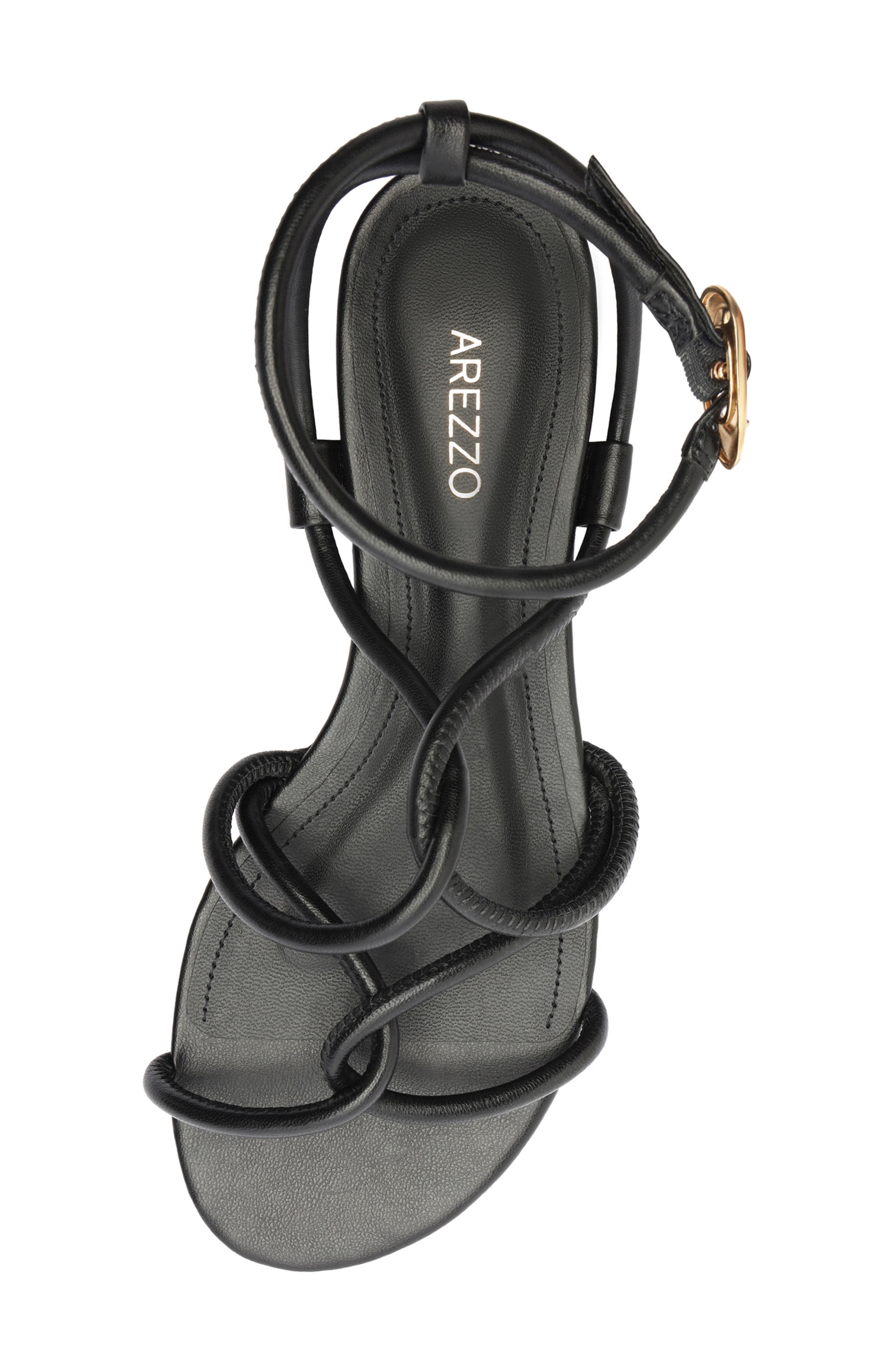 Arezzo Anna Ankle Strap Sandal, Alternate, color, Black
