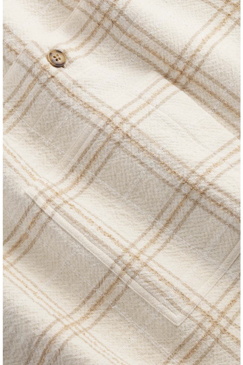 Adwin 50059 Plaid Recycled Cotton Blend Shirt Jacket, Alternate, color, IVORY