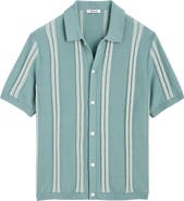 Madewell April Textured Stripe Full Botton Cotton Cardigan