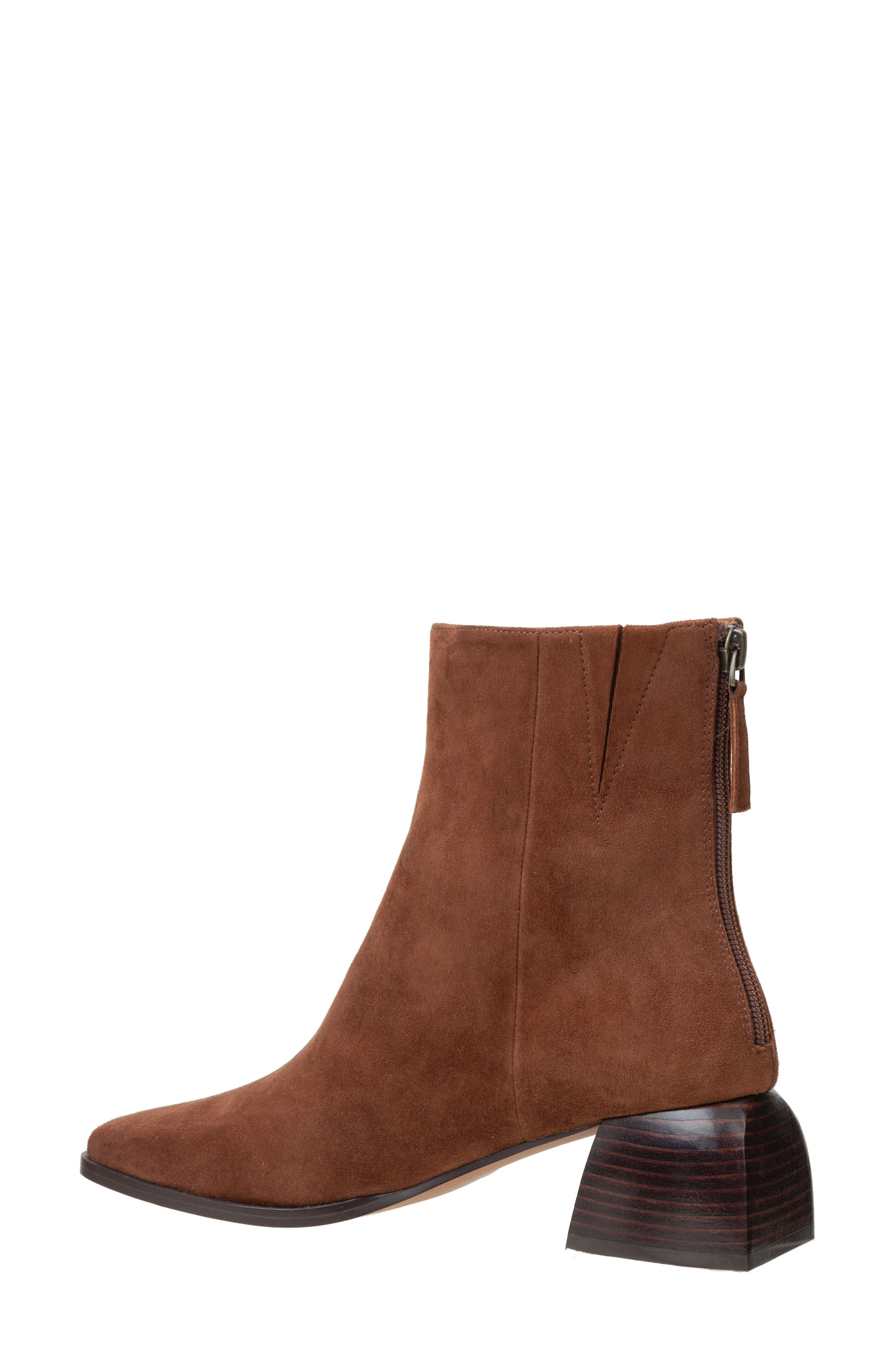 Linea Paolo Sage Square Toe Bootie, Alternate, color, Chocolate Brown