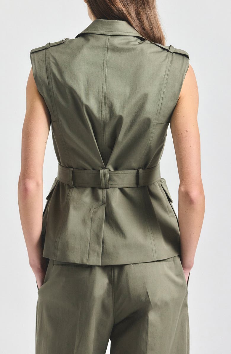 Derek Lam 10 Crosby Scottie Vest, Alternate, color, Dusty Olive