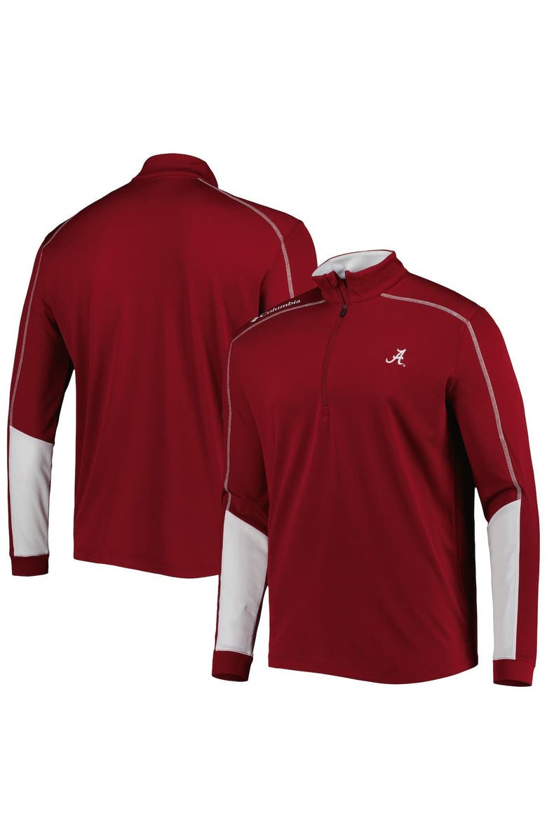 Columbia Men's Columbia Crimson Alabama Crimson Tide Shotgun 2.0 Omni-Wick Quarter-Zip Jacket, Main, color, Crimson