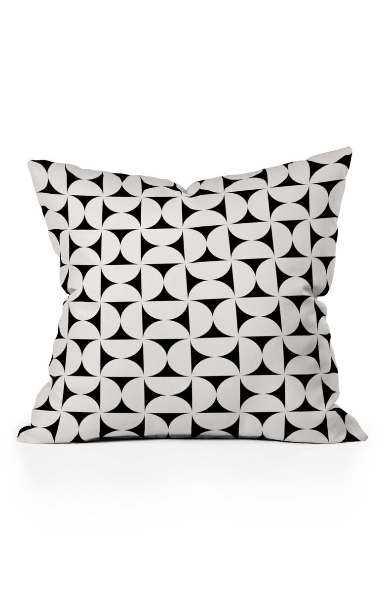 Deny Designs Geometric Square Throw Pillow, Main, color, White