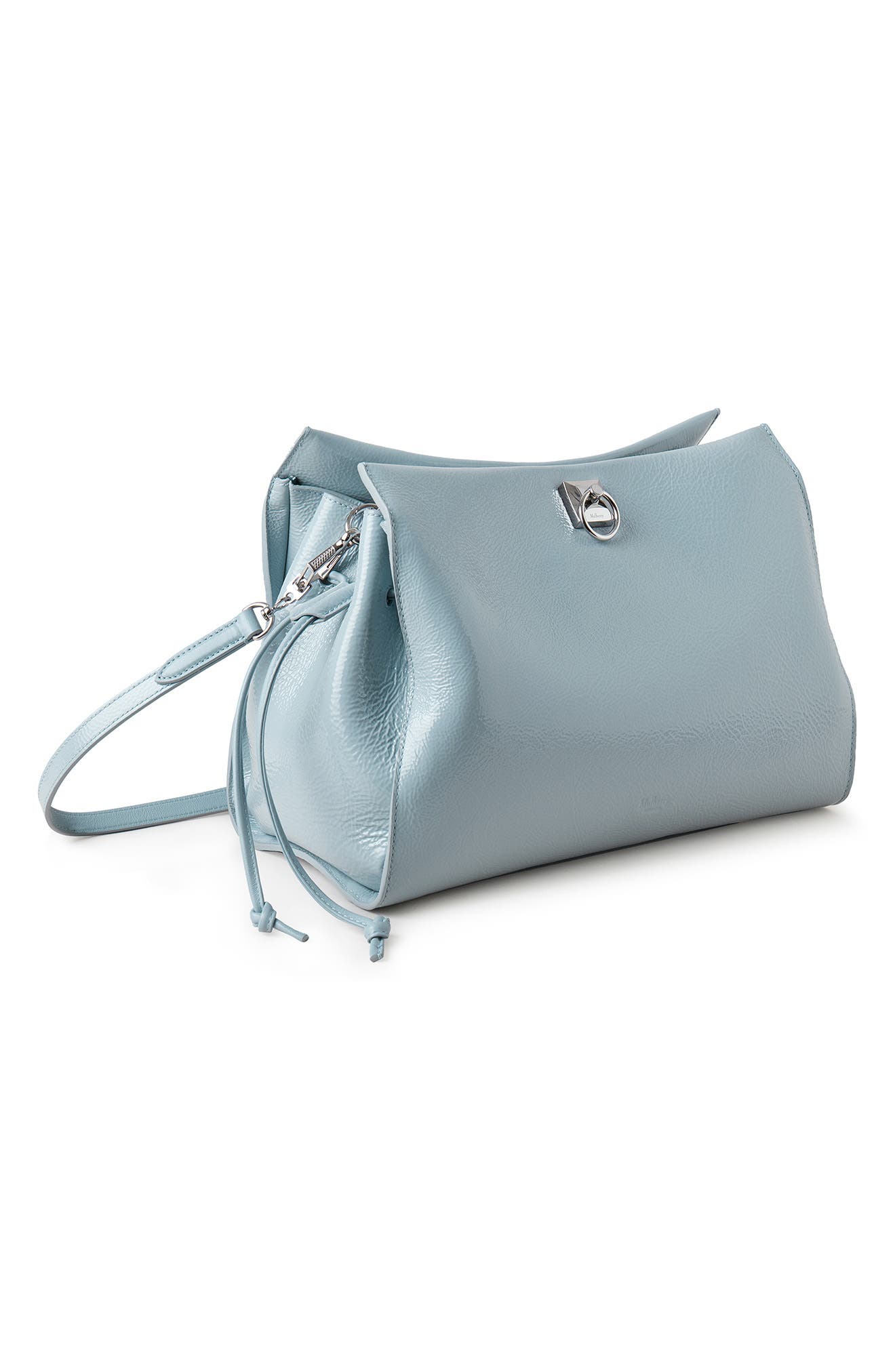 Mulberry Iris Spongy Patent Leather Top Handle Bag, Alternate, color, 